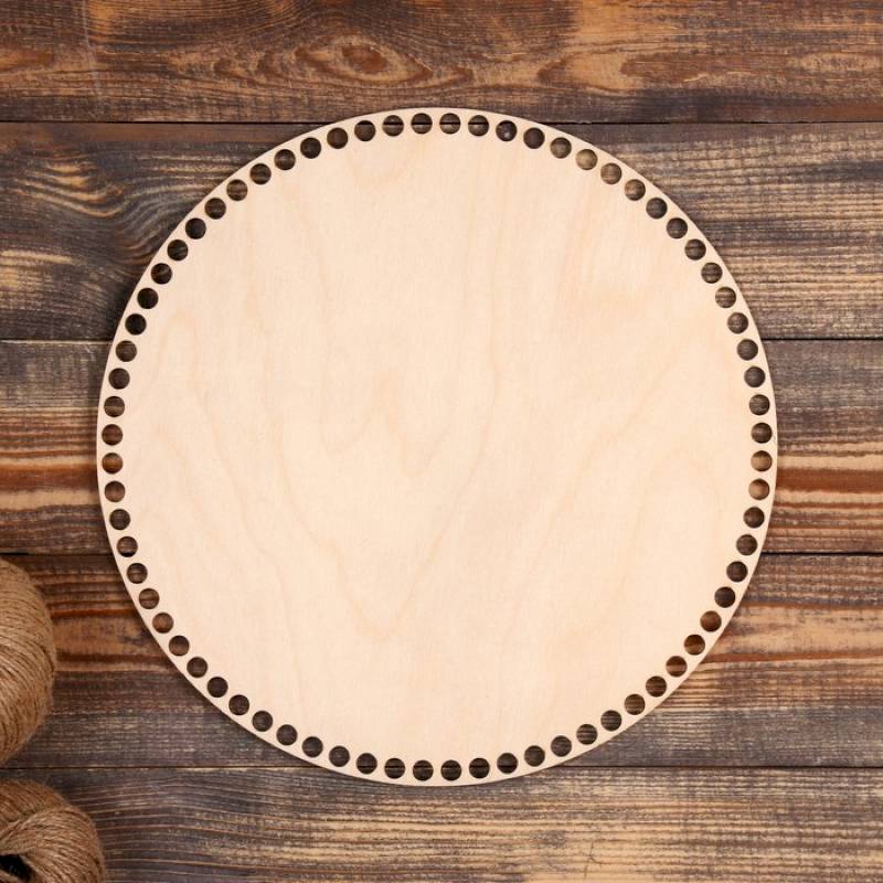 Заготовка для вязания 'Круг', донышко фанера 3 мм, 30 см, d=9мм Заготовка для вязания 'Круг', донышко фанера 3 мм, 30 см, d=9мм