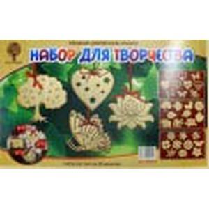 Сборная деревянная модель. Набор для творчества 'Новогодние игрушки' (80022)