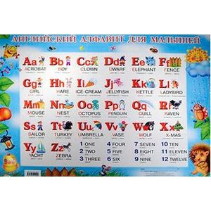 Английский алфавит для малышей. Плакат.