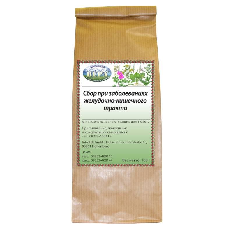 Сбор при заболеваниях ЖКТ. (расфасовка 100 г.)