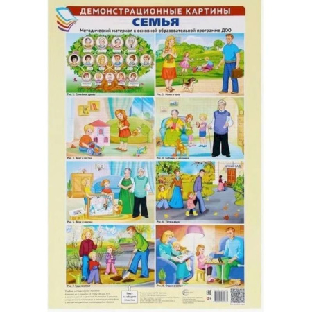 Школьникам и абитуриентам, книга Семья. Демонстрационные картины: методический материал к основной образовательной программе ДОО (комплект из 8 плакатов А3)