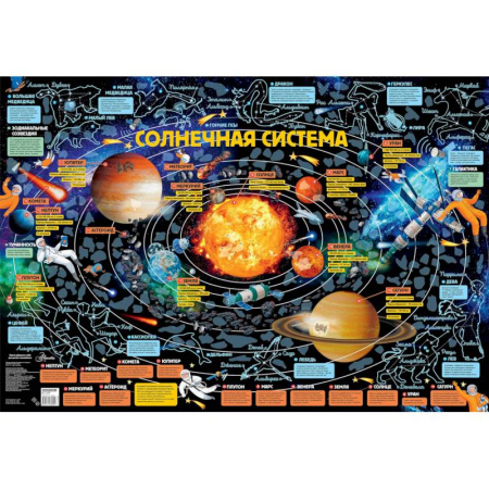 Атласы. Карты, книга Карта звездного неба для детей с наклейками