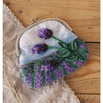 Сумка из шерсти 'Лаванда'