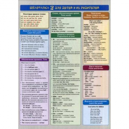 Изучение языков, книга Английский язык. Шпаргалка 2 для детей и их родителей. Учебное пособие