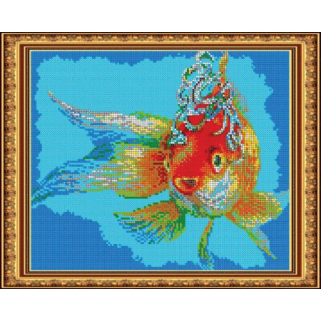 «Светлица» набор для вышивания бисером №349П «Золотая рыбка» бисер Чехия 30x24см