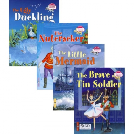 Книги, книга Читаем вместе. Сборник сказок Уровень 3.CD+4 книги (Стойкий оловянный солдатик, Русалочка, Щелкунчик)