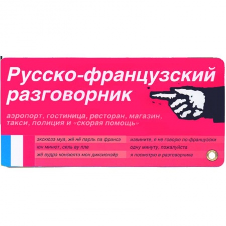 Книги, книга Русско-французский разговорник. Карточка