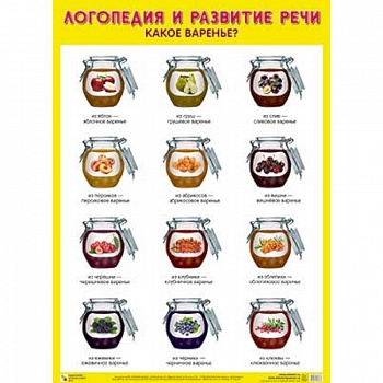 Плакат. Логопедия и развитие речи 'Какое варенье?'