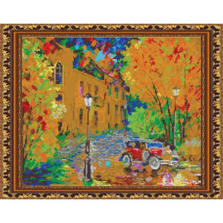 «Светлица» набор для вышивания бисером №401П «По ночному городу» бисер Чехия 38x30см