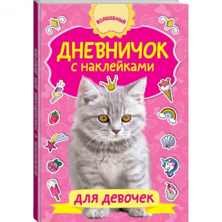 Познавательная литература, книга Дневничок с наклейками для девочки