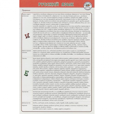 Изучение языков, книга Русский язык. Шпаргалка