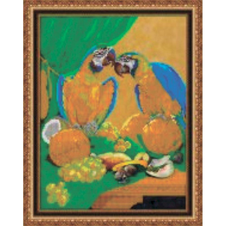 «Светлица» набор для вышивания бисером №376 «Попугаи» бисер Чехия 30x38 см