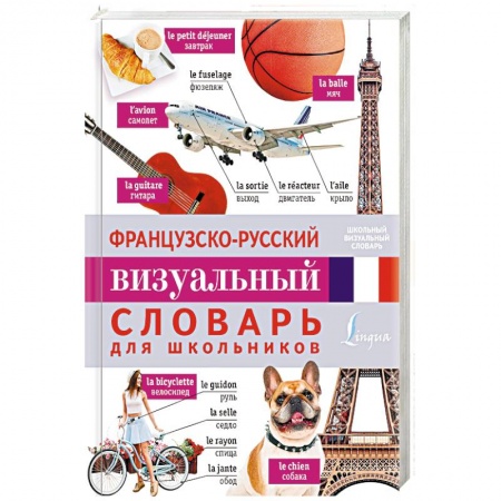 Изучение языков, книга Французско-русский визуальный словарь для школьников