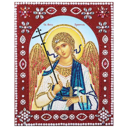 Картина фигурными стразами 'Святой Ангел Хранитель' 20x25см