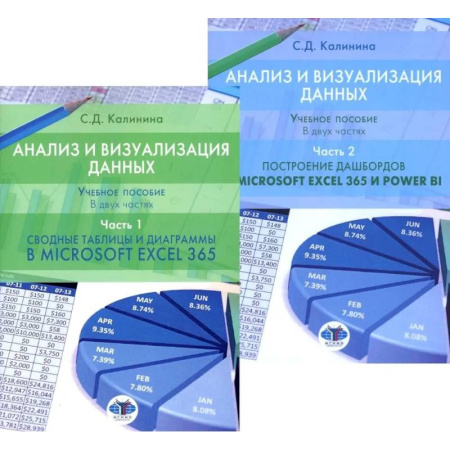 MS Office и другие офисные программы, книга Анализ и визуализация данных: Учебное пособие. В 2 частях: Сводные таблицы и диаграммы в Microsoft Excel 365 и Power BI. Построение дашбордов