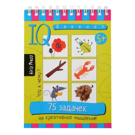 Дошкольникам, книга Умный блокнот. 75 задачек на креативное мышление 5+