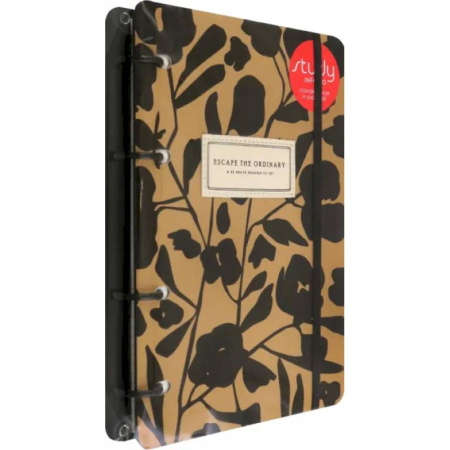 Тетрадь Art. Цветы, 120 листов, клетка, кольцевой механизм