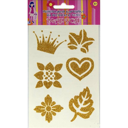 3447 Набор переводных картинок на волосы и тело СТИЛЬНАЯ ШТУЧКА